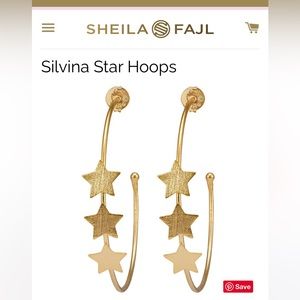 Shelia Fajl Star Hoop Earrings